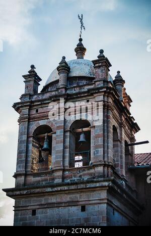 Architectural detail of the Cathedral Basilica of the Assumption of the Virgin, Cusco, Peru, South America Stock Photo