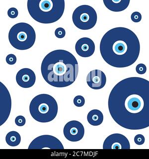 Traditional greek evil eye lucky charm pattern vector illustration Stock Vector