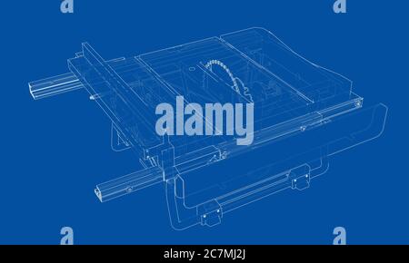 Outline table saw for woodwork Stock Photo