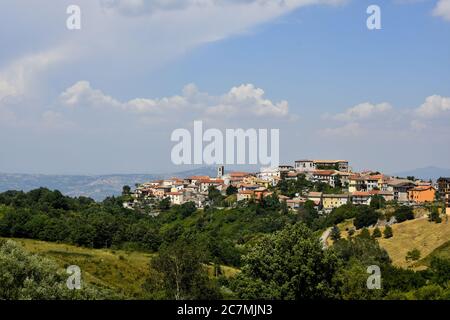 Panoramic view of Montemarano, a city in the province of Avellino. Stock Photo