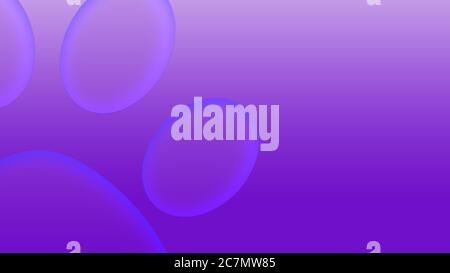 Purple neon gradient background with 3d ovals on it. Illustration Stock Photo
