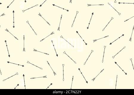 arrows seamless pattern,tribal texture,vector illustration Stock Vector