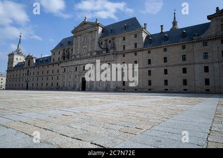 Royal Seat of San Lorenzo de El Escorial in Madrid, Spain Stock Photo