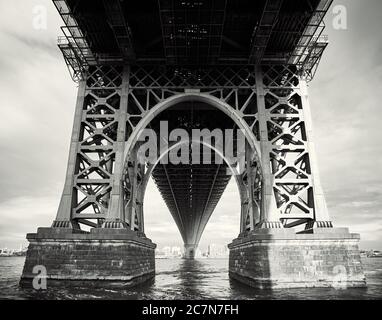 Under the Williamsburg Bridge, New York City, USA. Stock Photo