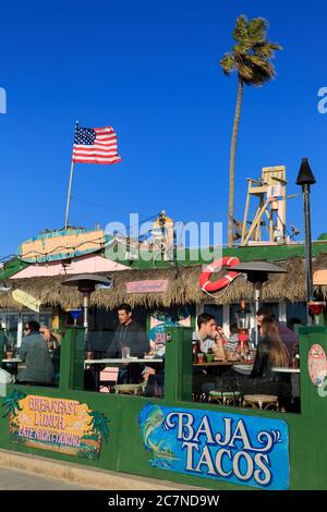 Restaurant, Pacific Beach, San Diego, California, USA Stock Photo