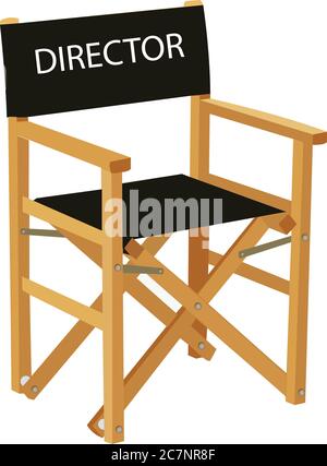 Illustration of a director chair isolated on a white background Stock Photo