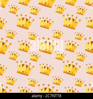 king crown seamless pattern vector illustration background Stock Vector