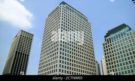 Jakarta, Indonesia - January 12, 2019: View of sky building in Central Jakarta. Stock Photo