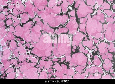 Handmade pink and black marble background,design Stock Photo