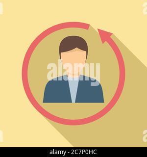 Manager remarketing icon. Flat illustration of manager remarketing vector icon for web design Stock Vector