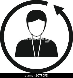 Manager remarketing icon. Simple illustration of manager remarketing vector icon for web design isolated on white background Stock Vector
