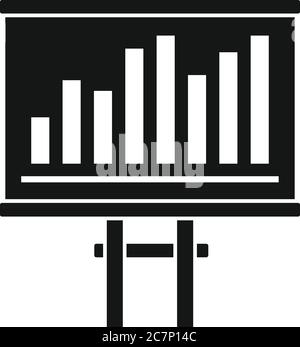 Tax chart bars icon. Simple illustration of tax chart bars vector icon for web design isolated on white background Stock Vector