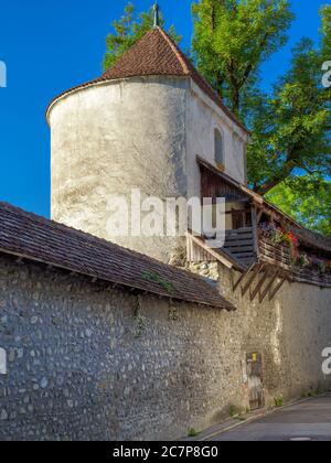 Speicherturm, Isny, Allgäu, Baden-Württemberg, Germany, Europe Stock Photo