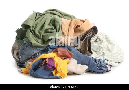 Pile of old, used clothes stock image. Image of heap - 152099943