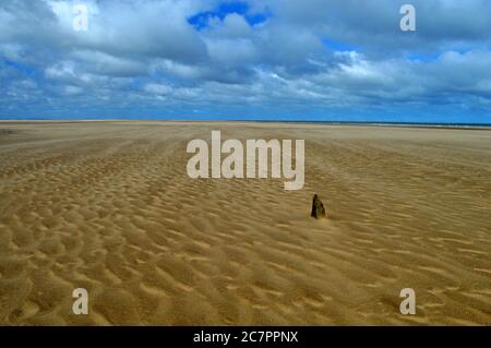 Talacre beach sand patterns Stock Photo