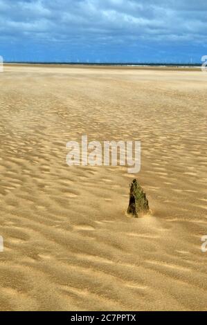 Talacre beach sand patterns Stock Photo