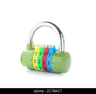 Small lock on white background Stock Photo