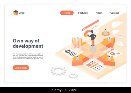 Career development landing page template Stock Vector Image & Art - Alamy