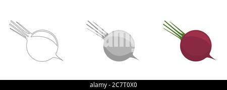 Beetroot vector icons Stock Vector