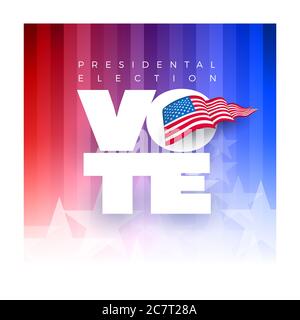 Presidental election concept design template. Vote 2020 in USA. Typographic vector design. USA debate of president voting. Election voting design. Pol Stock Photo