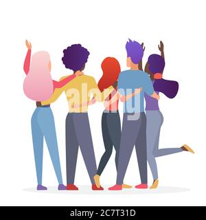 Teenage Girl Friends Embracing Each Other Stock Photo - Alamy