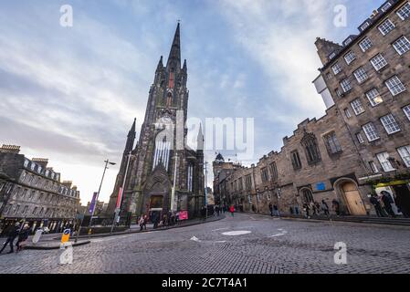 The Hub building also called Tolbooth Kirk, former St John Church in Edinburgh, the capital of Scotland, United Kingdom Stock Photo