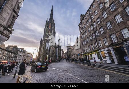 The Hub building also called Tolbooth Kirk, former St John Church in Edinburgh, the capital of Scotland, United Kingdom Stock Photo