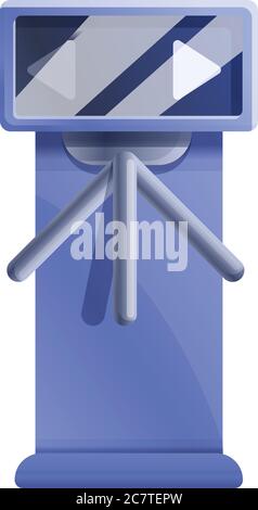 Tripod turnstile icon. Cartoon of tripod turnstile vector icon for web design isolated on white background Stock Vector