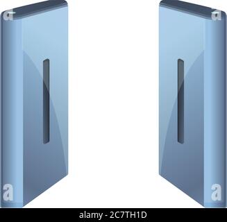 Ticket turnstile icon. Cartoon of ticket turnstile vector icon for web design isolated on white background Stock Vector