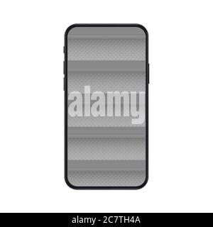 Mobile phone with empty shelves for online store mockup vector illustration Stock Vector