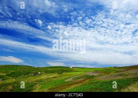 The landscape at Gurnards Head, near St. Ives, Cornwall, UK - John Gollop Stock Photo