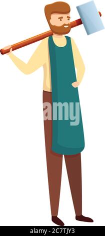 Blacksmith industry icon. Cartoon of blacksmith industry vector icon for web design isolated on white background Stock Vector