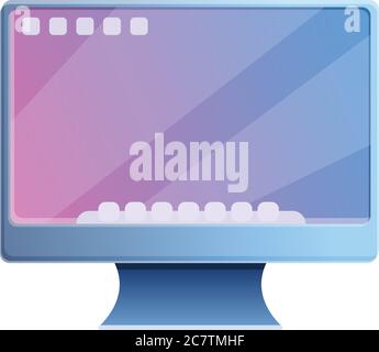Designer monitor icon. Cartoon of designer monitor vector icon for web design isolated on white background Stock Vector