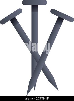 Blacksmith nails icon. Cartoon of blacksmith nails vector icon for web design isolated on white background Stock Vector