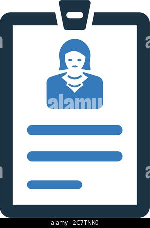 Id card icon. Perfect use for print media, web, stock images, commercial use or any kind of design project. Stock Vector