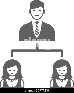 Team leader, boss icon. Perfect use for print media, web, stock images, commercial use or any kind of design project. Stock Vector