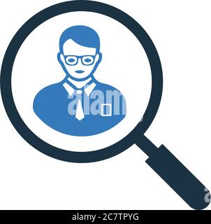 Employee, job, search icon. Use for commercial, print media, web or any type of design projects. Stock Vector