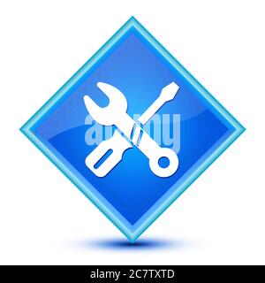 Repair icon isolated on special blue round button abstract illustration ...