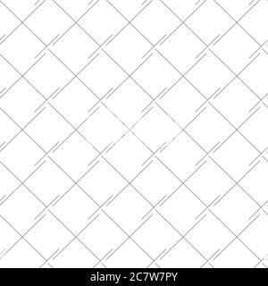 Vector Seamless Linear Pattern Squares Rhombuses Black Lines Isolated White Stock Vector
