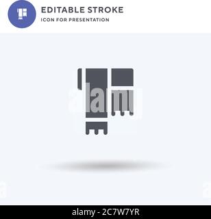 Scarf icon vector, filled flat sign, solid pictogram isolated on white, logo illustration. Scarf icon for presentation. Stock Vector