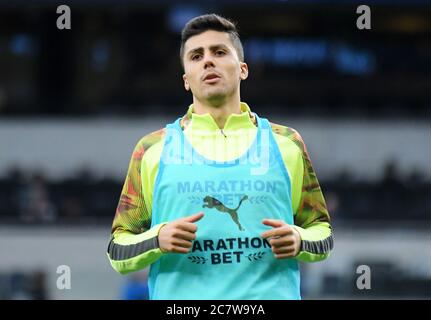 LONDON, ENGLAND - FEBRUARY 2, 2020: Rodrigo Hernandez Cascante of City pictured prior to the 2019/20 Premier League game between Tottenham Hotspur and Manchester City at Tottenham Hotspur Stadium. Stock Photo