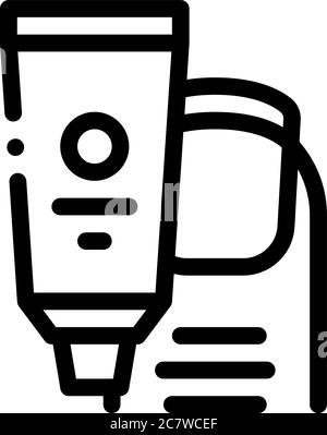nail water percent icon vector outline illustration Stock Vector