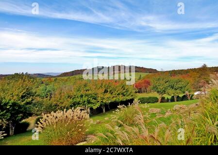 Landscape and nature views along the mountains of the Blue Ridge Parkway Stock Photo