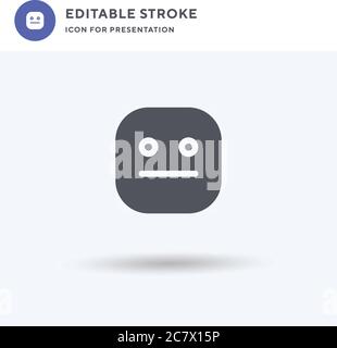 Neutral icon vector, filled flat sign, solid pictogram isolated on white, logo illustration. Neutral icon for presentation. Stock Vector