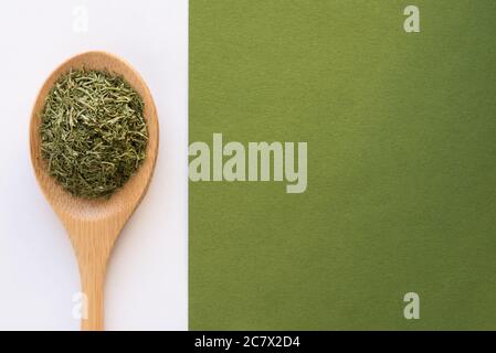 Dried Dill Weed on a Spoon Stock Photo