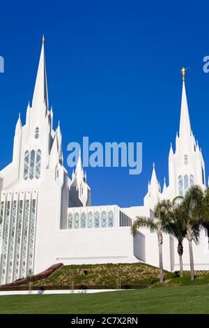 Mormon Temple in La Jolla, San Diego County, California, USA, North America Stock Photo