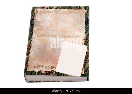hardcover book on a white background Stock Photo