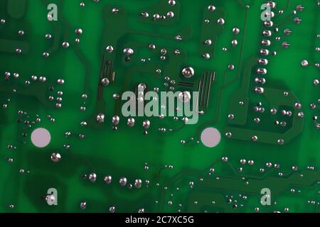 Back view of a circuit board Stock Photo