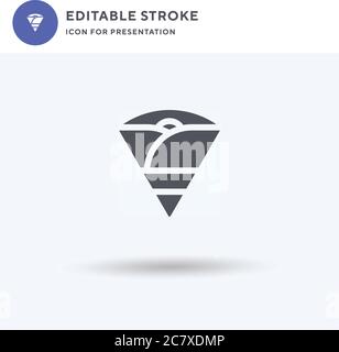 Crepe icon vector, filled flat sign, solid pictogram isolated on white, logo illustration. Crepe icon for presentation. Stock Vector