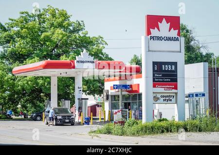 petro canada gas station in canada Stock Photo